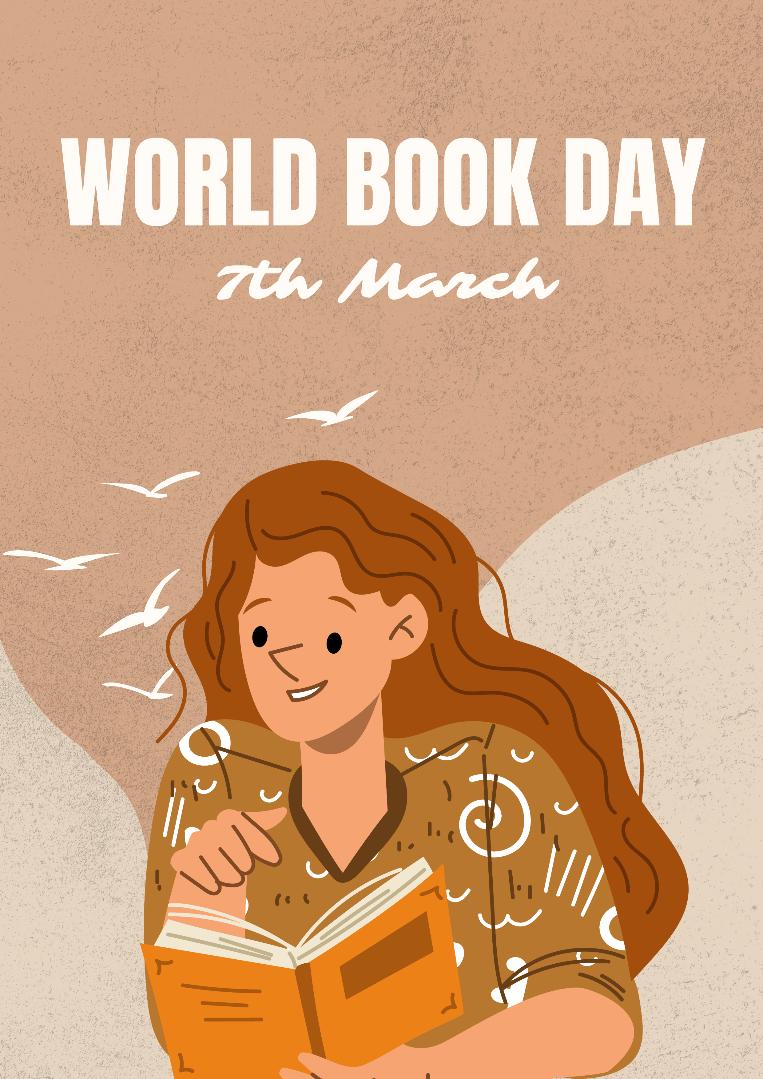 Brown World Book Day Flyer