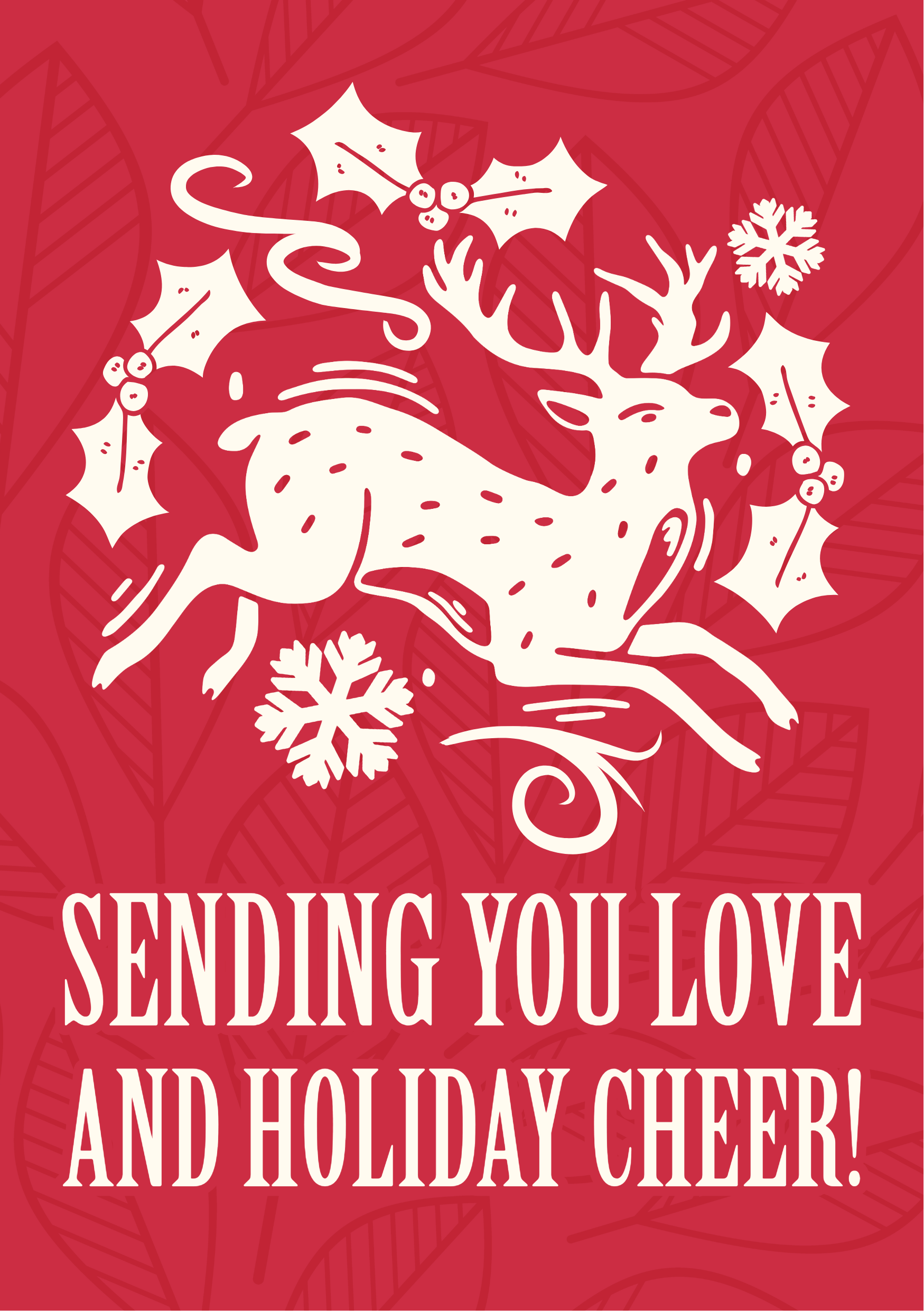 Red White Christmas Greeting Card