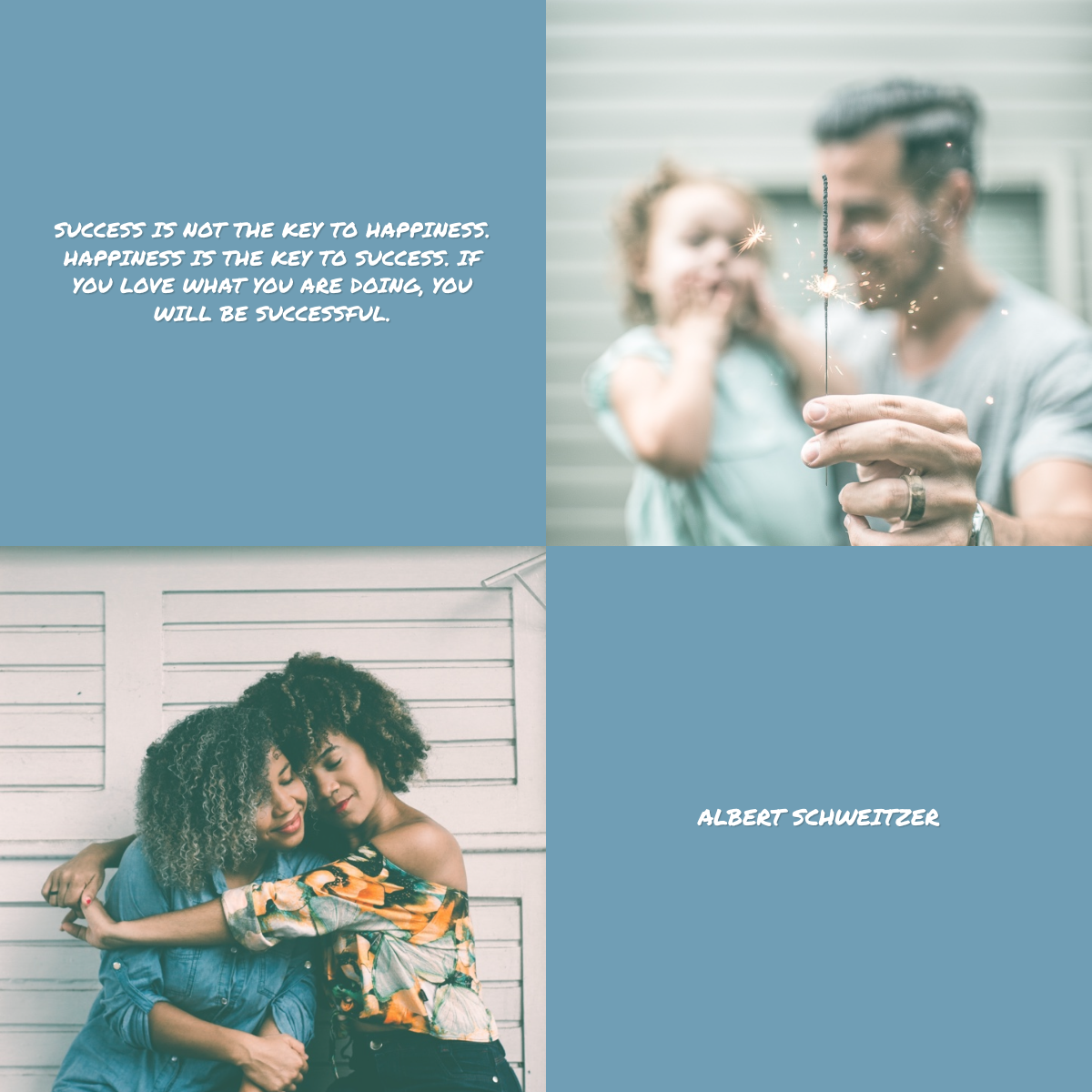 Blue Inspirational Quote Instagram Square