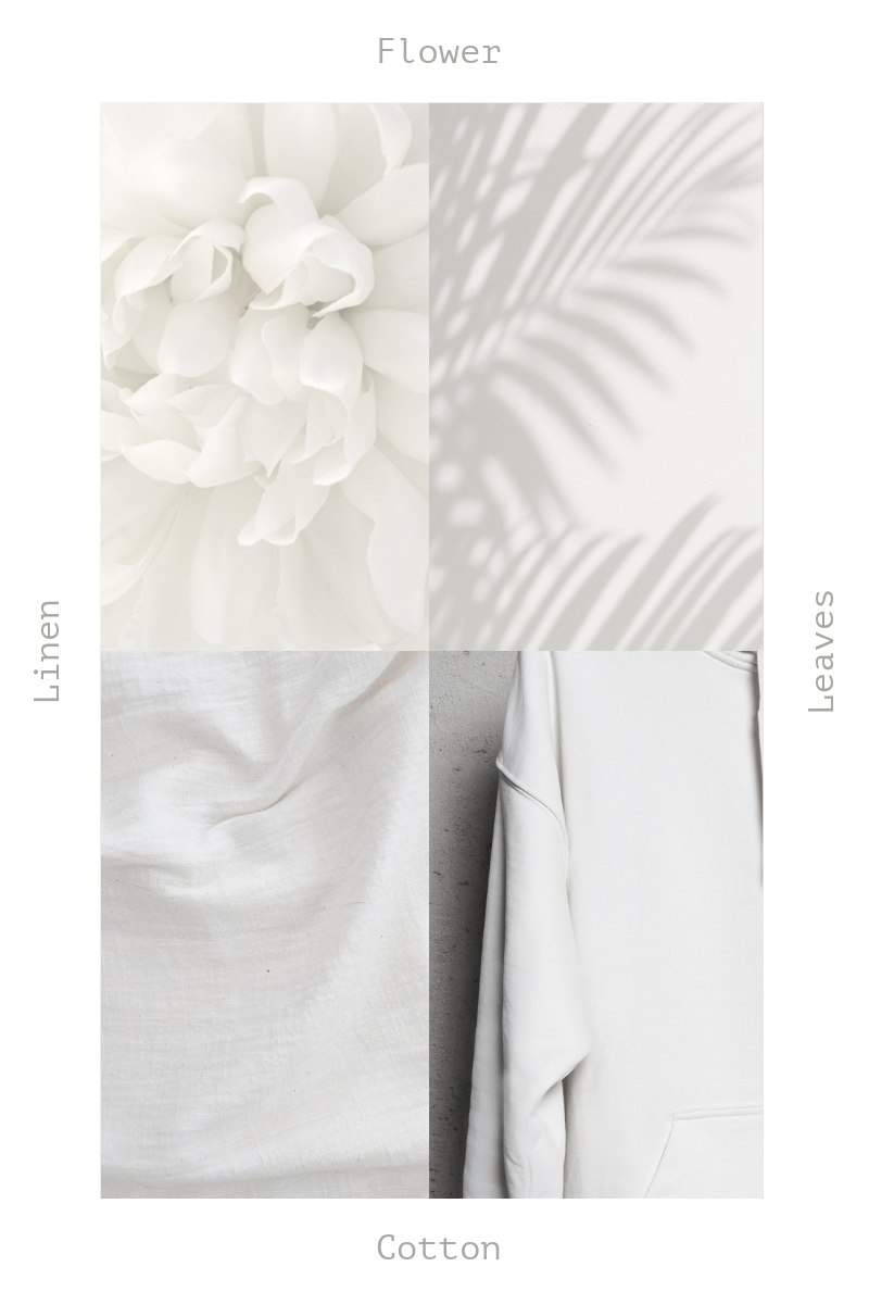 Grey Minimal Calm Mood Board Pinterest Post