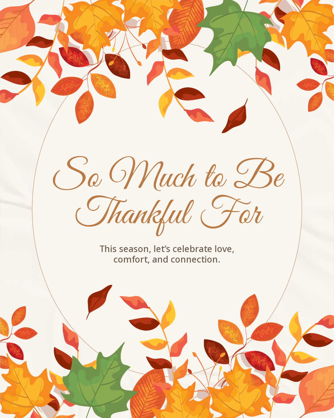 Beige Thanksgiving Instagram Post