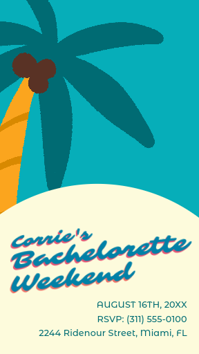 Blue and Beige Bachelorette Party Mobile Video