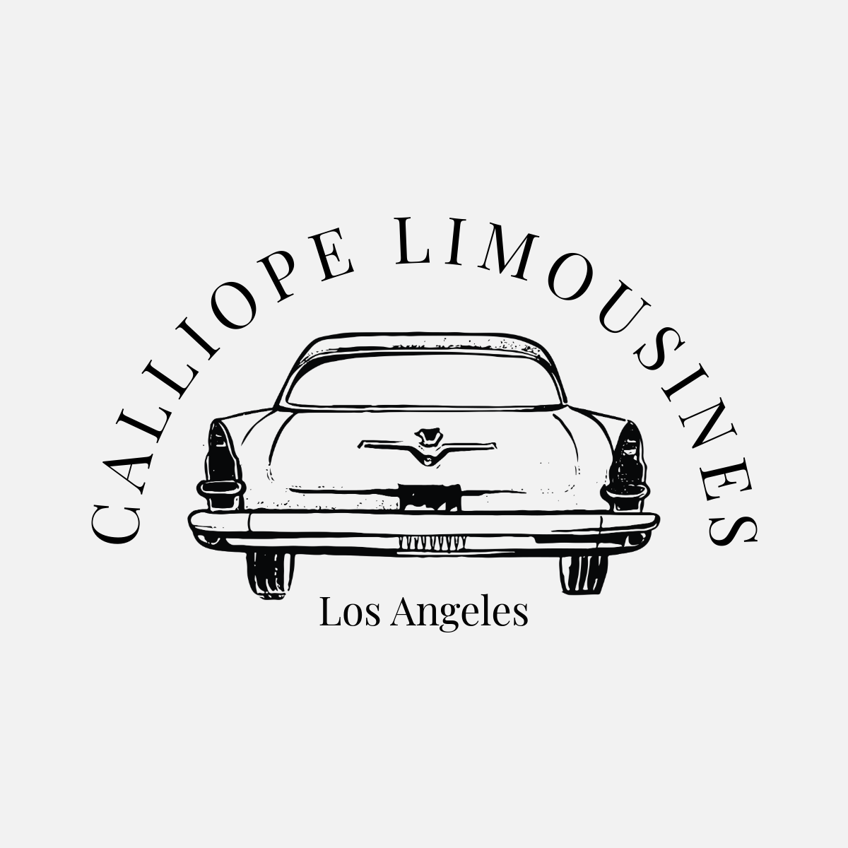 Black red white car limousine hire - logo