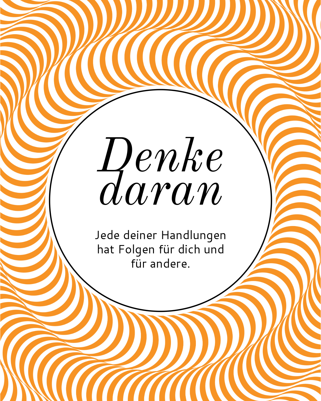 Orange Zitat Instagram-Porträtpost