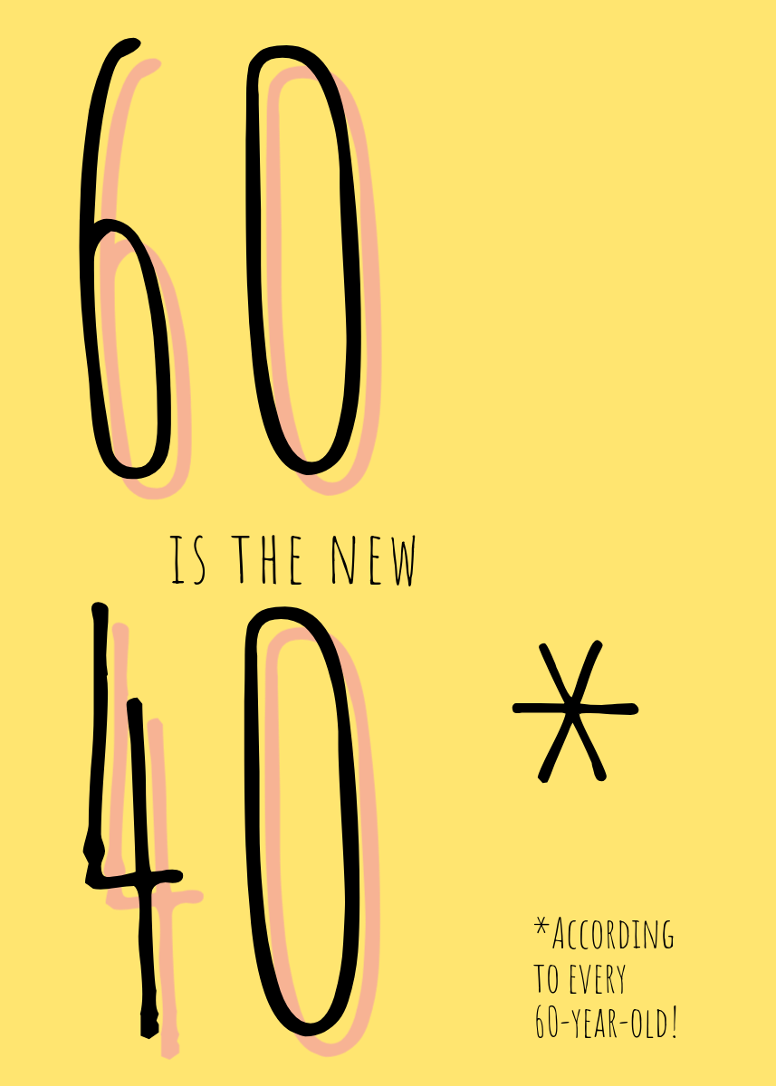 Yellow And Black Funny 60 Birthday Card