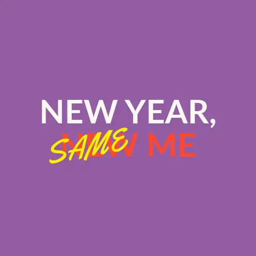 Purple Simple New Year Resolution Meme