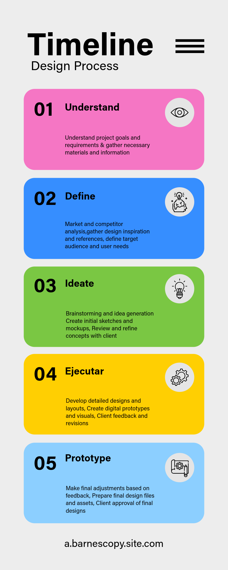 Colorful Timeline Step Infographic