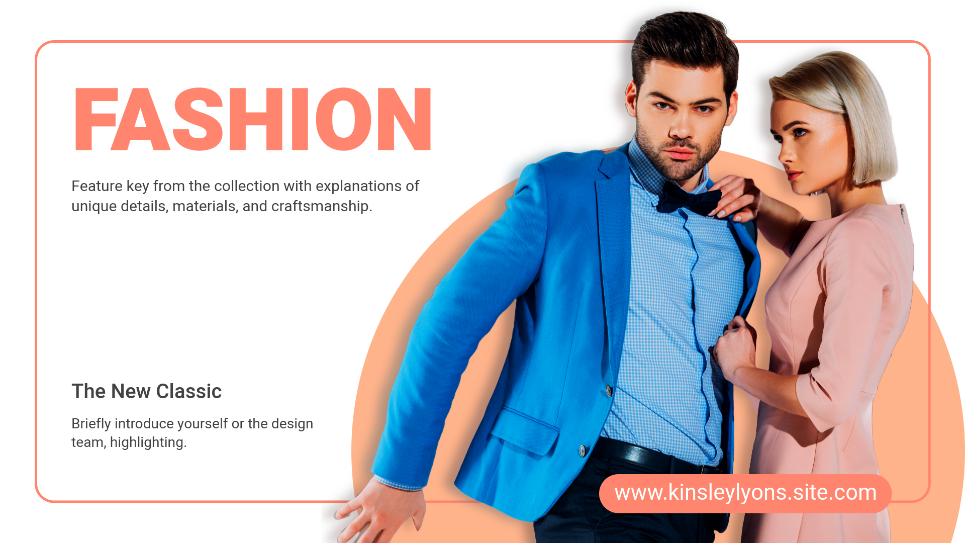 Orange and Pink Fashion Presentation