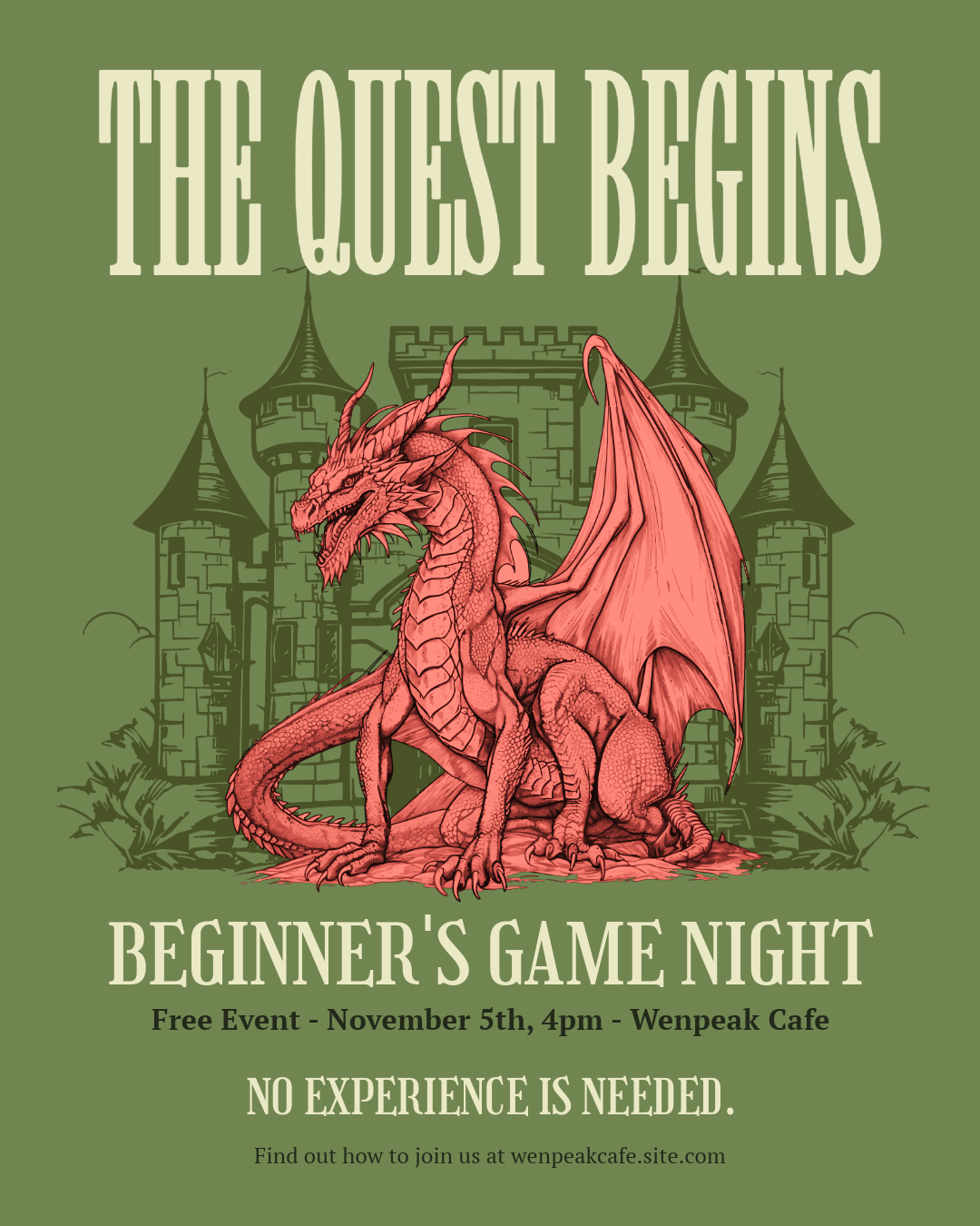 Green and Yellow Fantasy Game Night Instagram Portrait Post