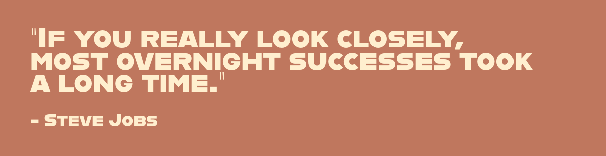 Orange & Cream Success Quote Linkedin Profile Cover