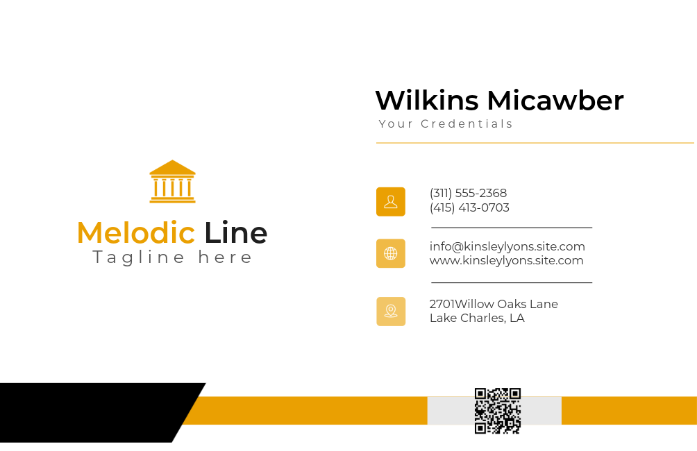 Orange and Black Finance Investment Banks Business Card