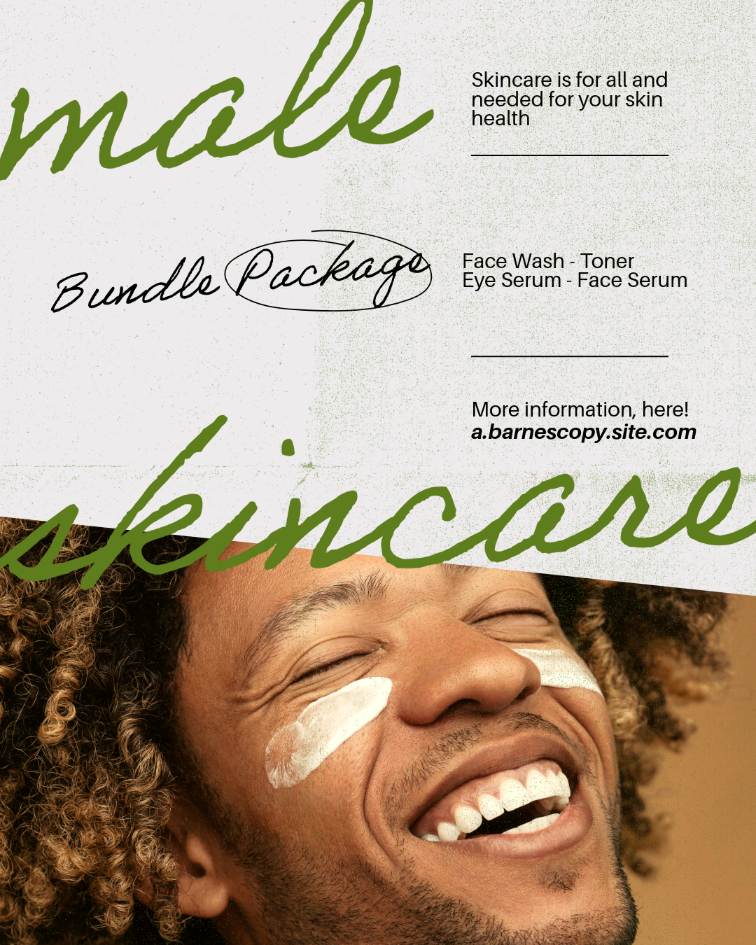 Green and Grey  Skincare Instagram Ad