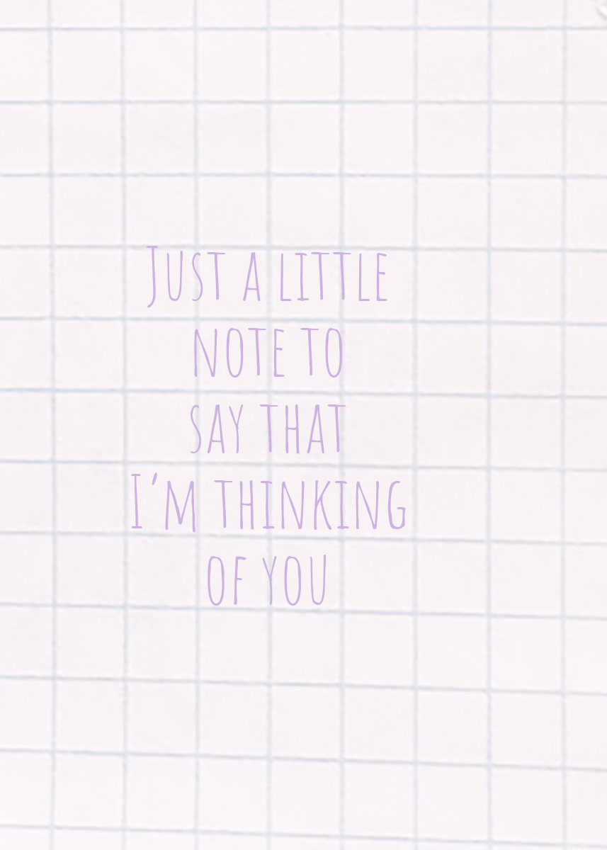 Lilac Square Grid Thinking of You Card
