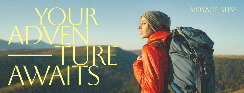 Light Yellow and Orange Travel Agency Facebook Page Cover