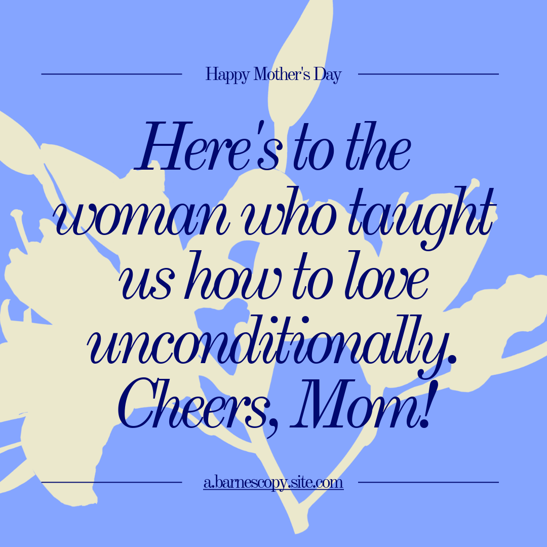 Blue Beige Elegant Modern Romantic Mother's Day Instagram Square Post
