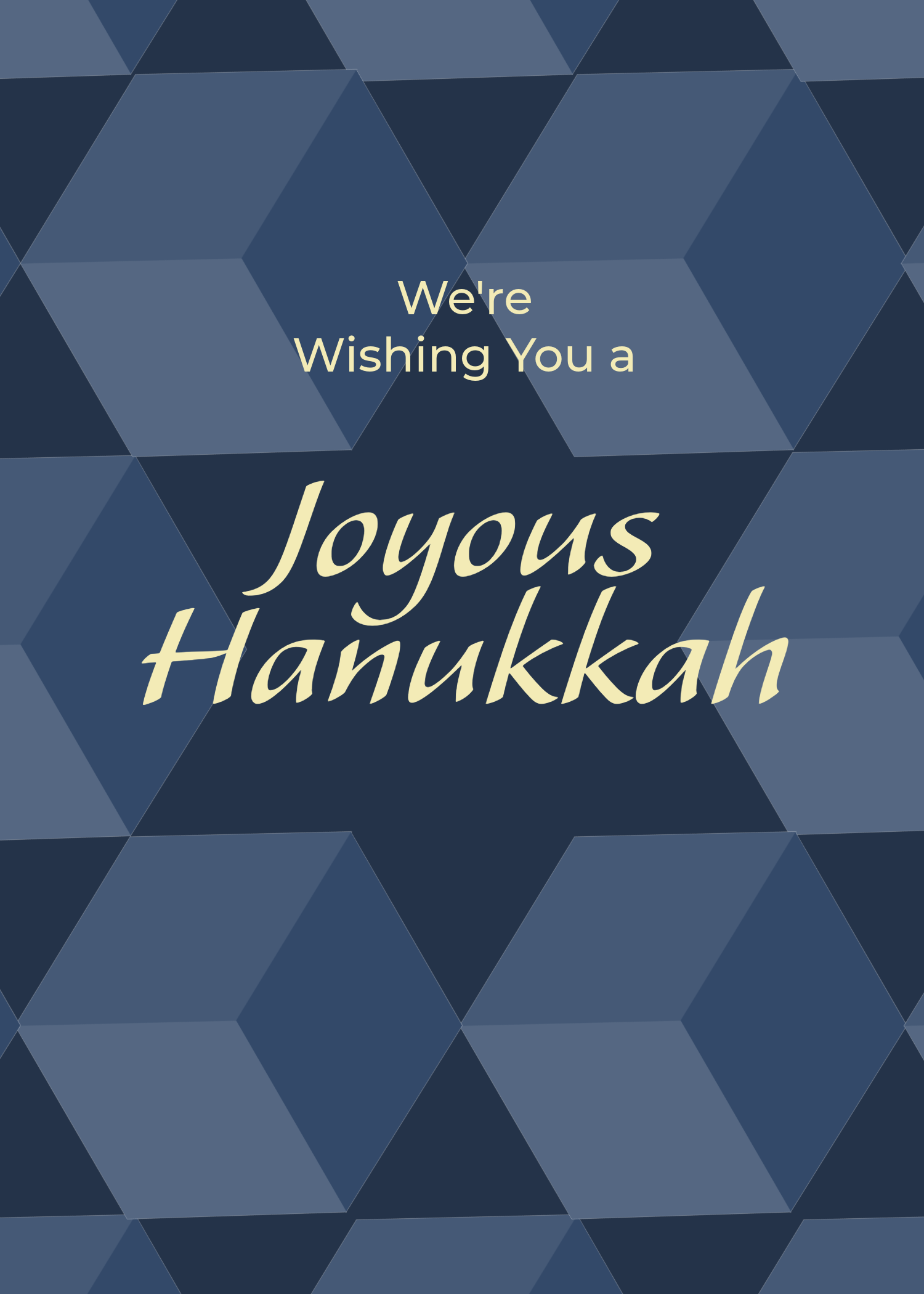 Blue Hanukkah Card
