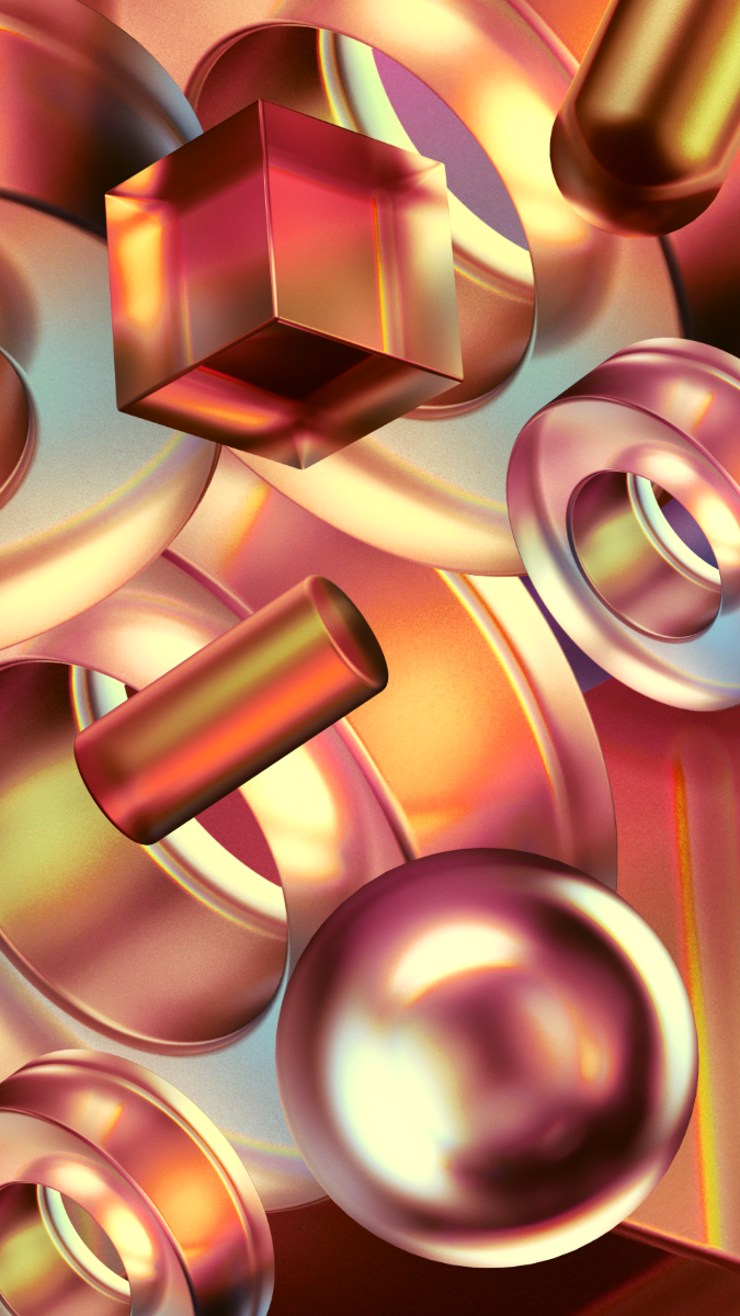 Warm coloured Figurative Collage Wallpaper Mobile