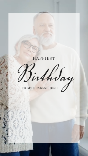 Grey Couple Happy Birthday Mobile Video