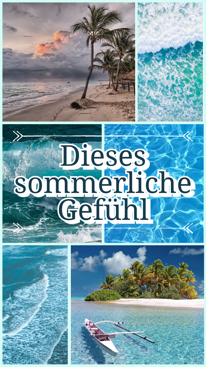 Light blue tropical summer beach feeling mobile wallpaper