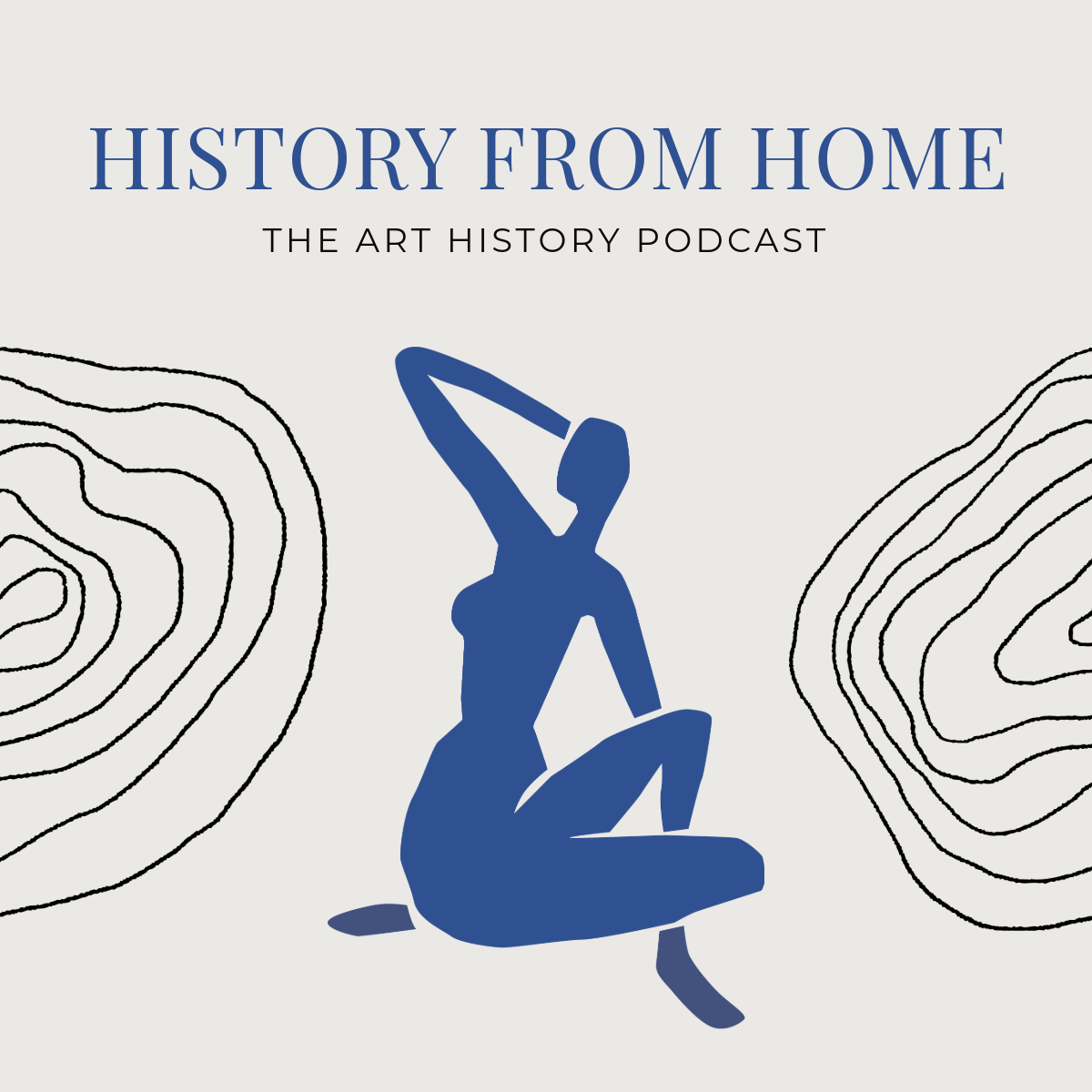 Blue Organic Painting Art History Podcast Cover