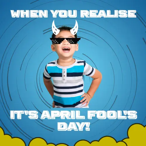Blue April Fool's Day Meme