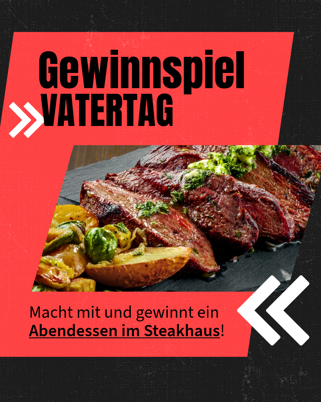 Instagram Werbepost Schwarz Rot Vatertag