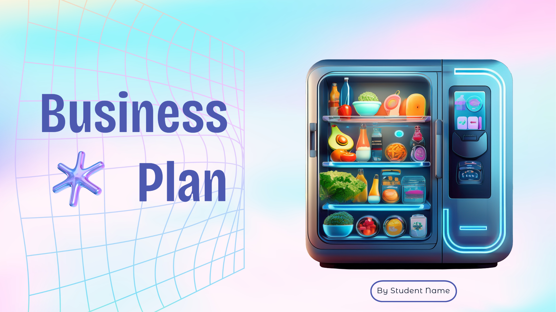 Pink Blue Business Plan Presentation