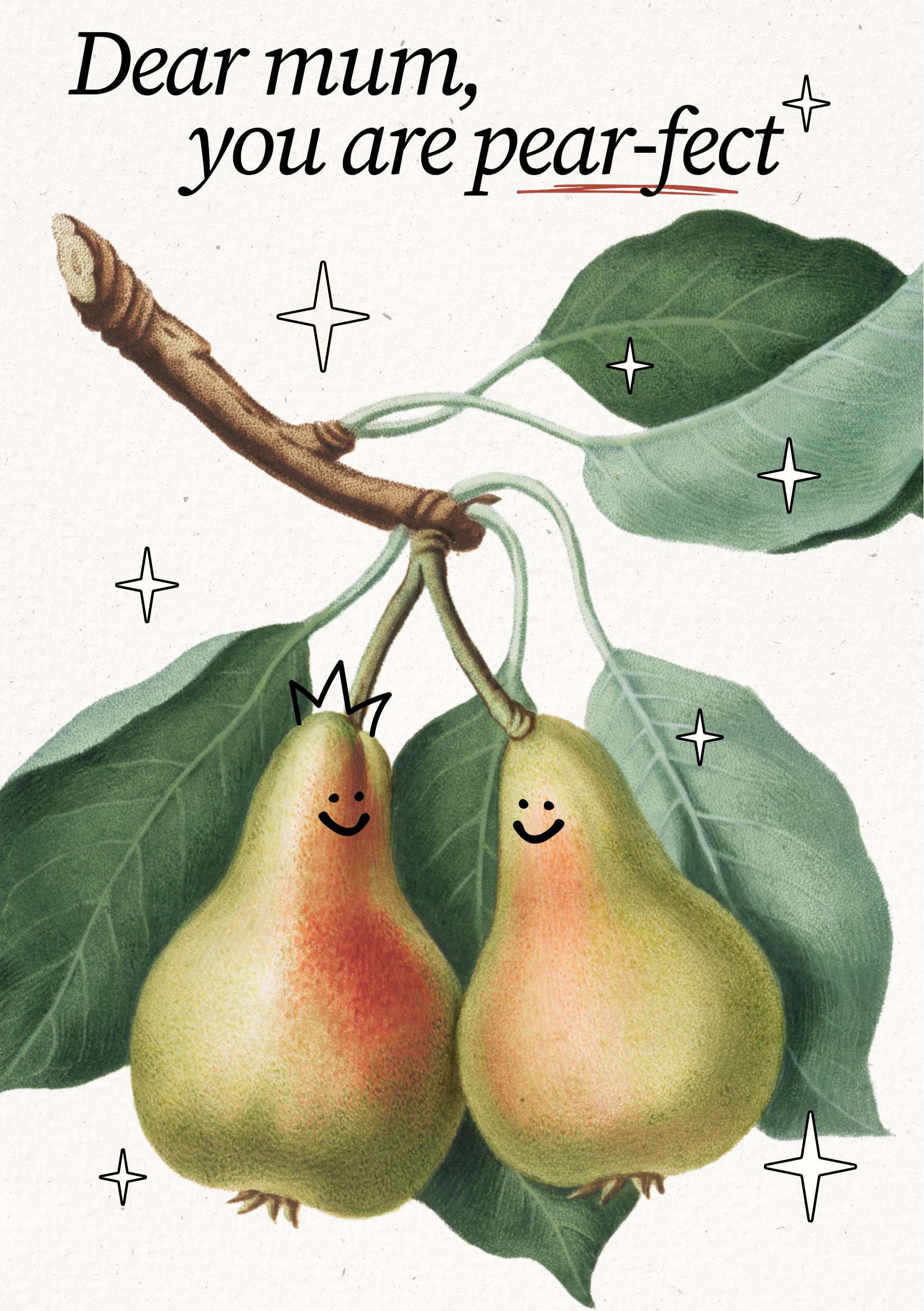 Green and Brown Mother's Day Card