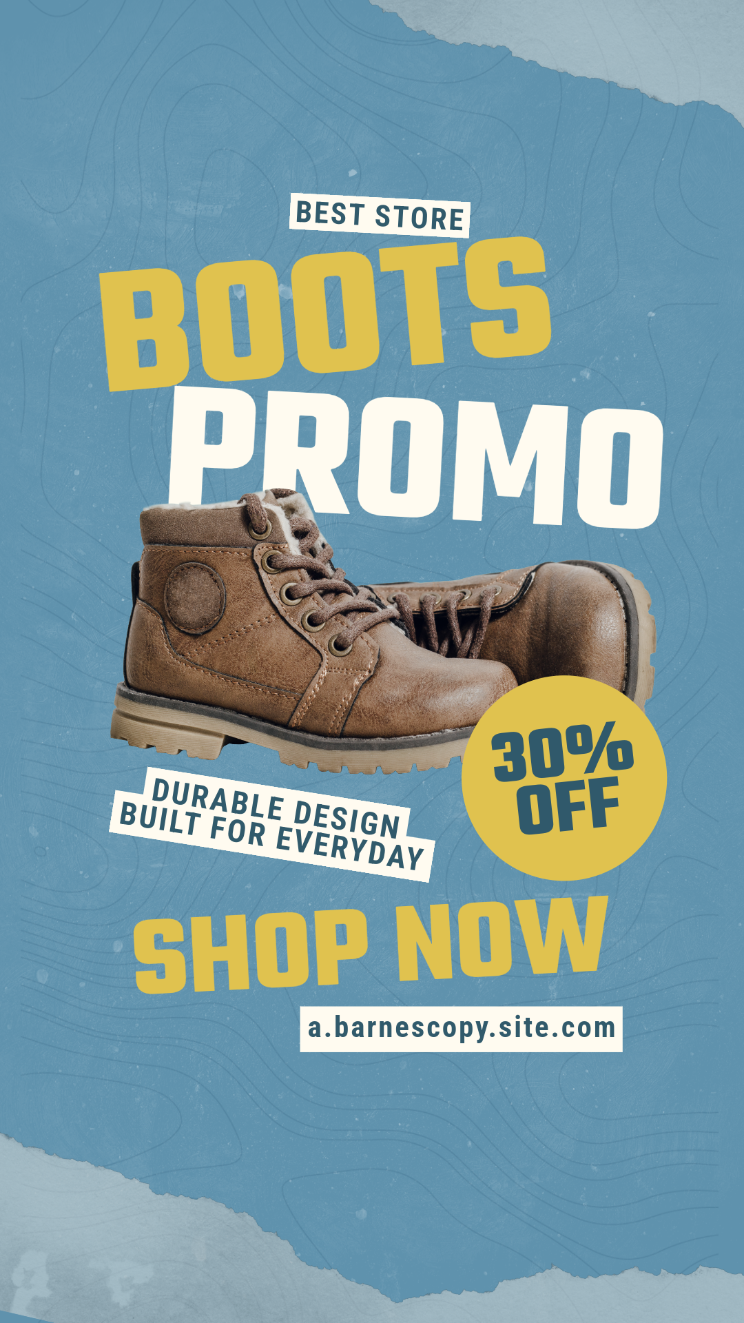 Blue & Yellow Fashion Shoes Promotion Instagram Story Ad