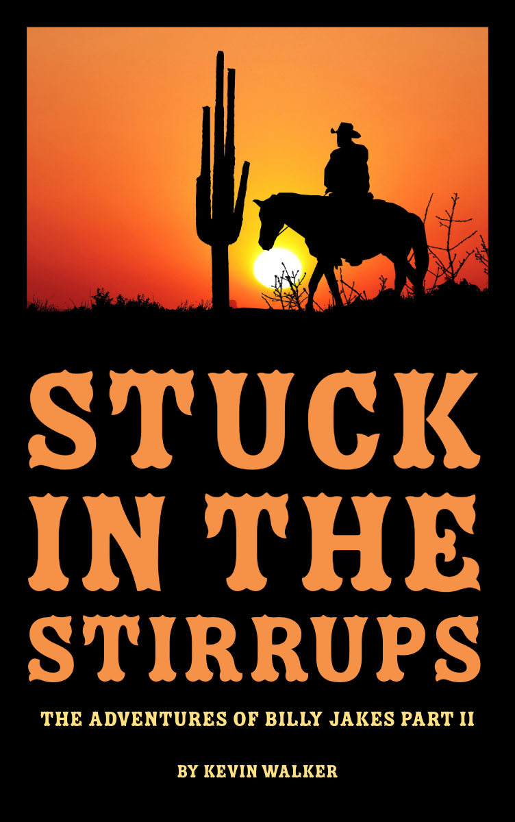 Orange Yellow and Black Stuck In The Stirrups Inspired Book Cover
