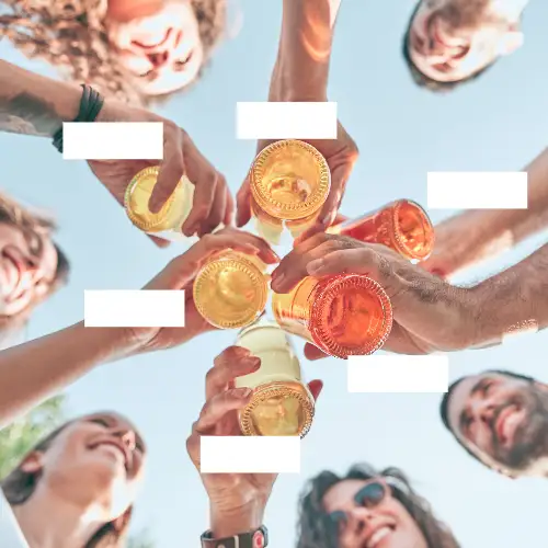 Blue and Orange Multiple Person Blank Meme