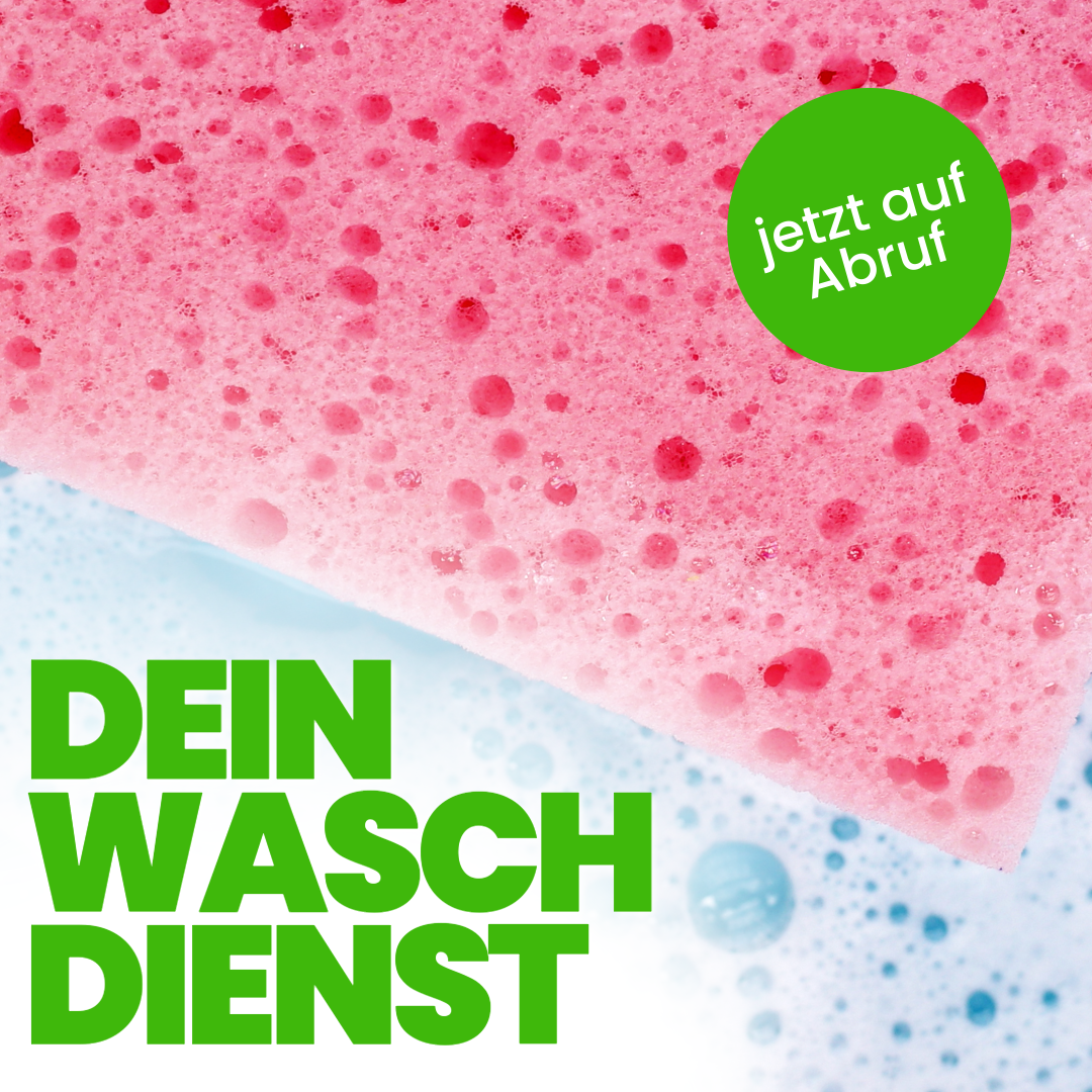 Rosa und Grün Waschstraße Autowäsche Wäscherei Schwamm Seife Facebook Ad