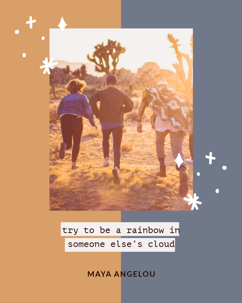 Blue and Beige, Warm Toned Inspiration Quote Instagram Portrait