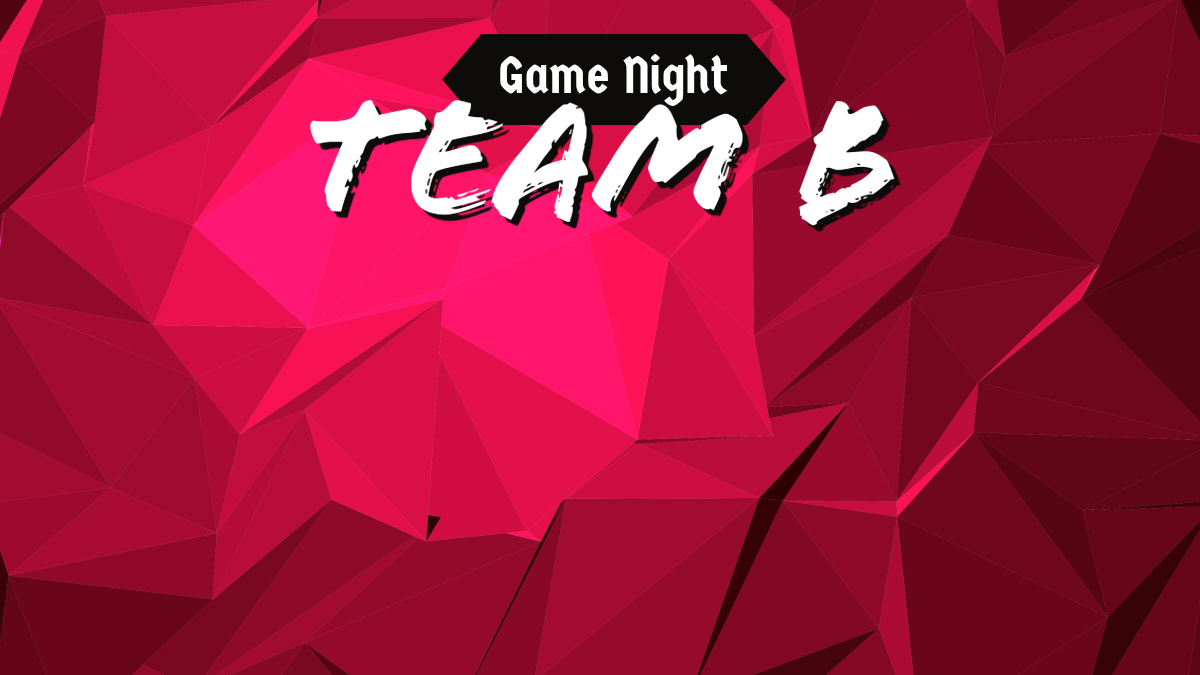 Red Geometric Game Night Zoom Background
