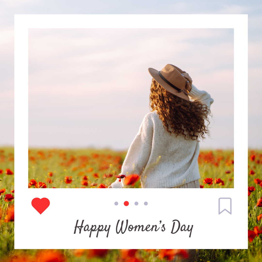 Red and White Women's Day Instagram Square Post