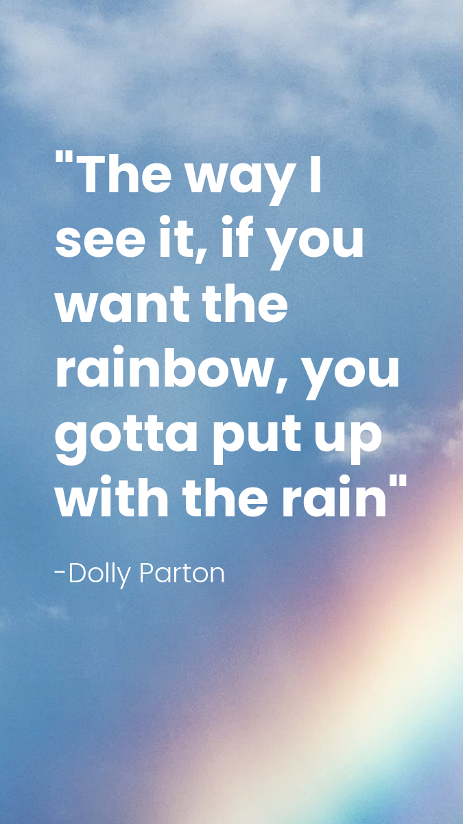 Blue and Rainbow Positive Quote Instagram Story