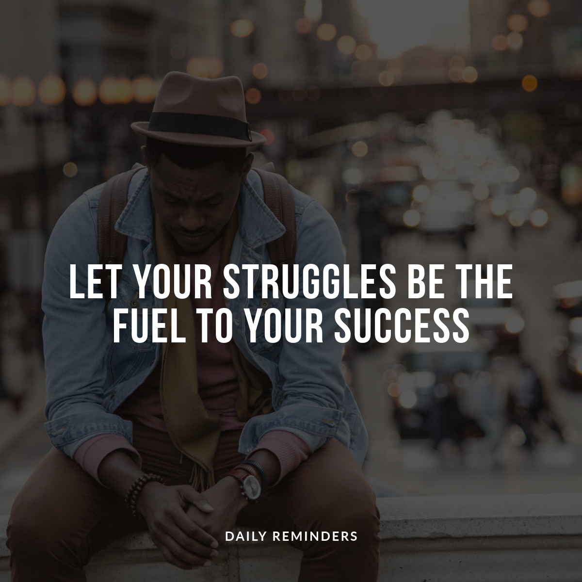 Dark Toned Inspiration Cathphrase Instagram Post