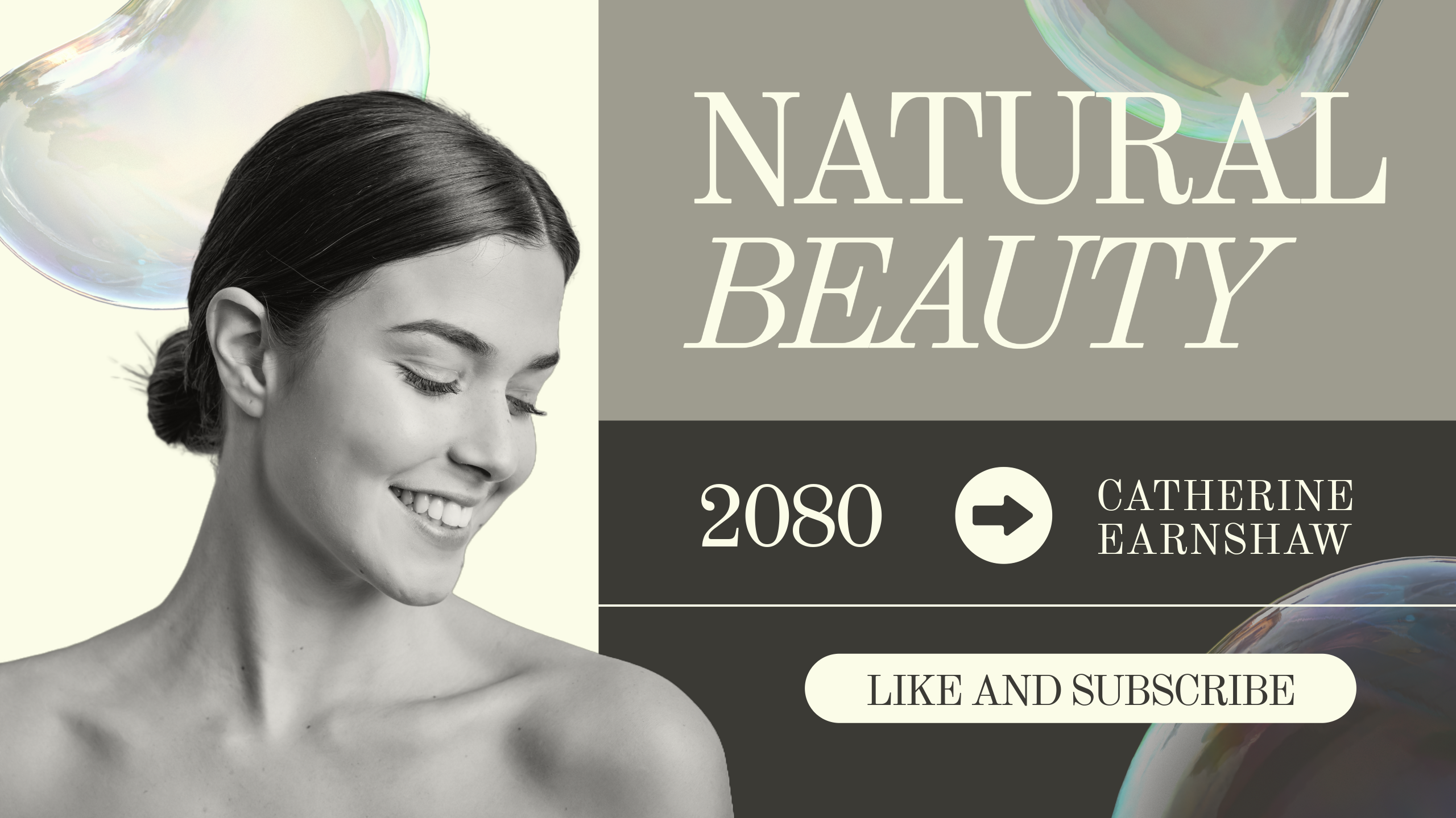 Gray Natural Beauty Channel YouTube Banner