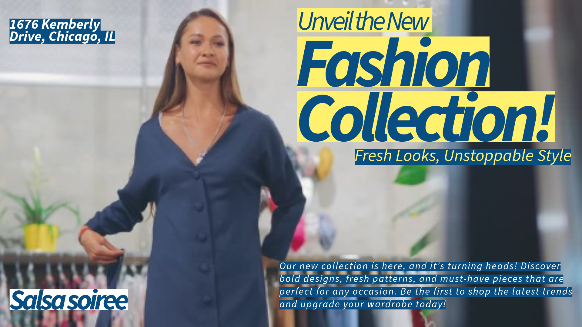 Blue And Yellow New Fashion Collection Youtube Video Ad