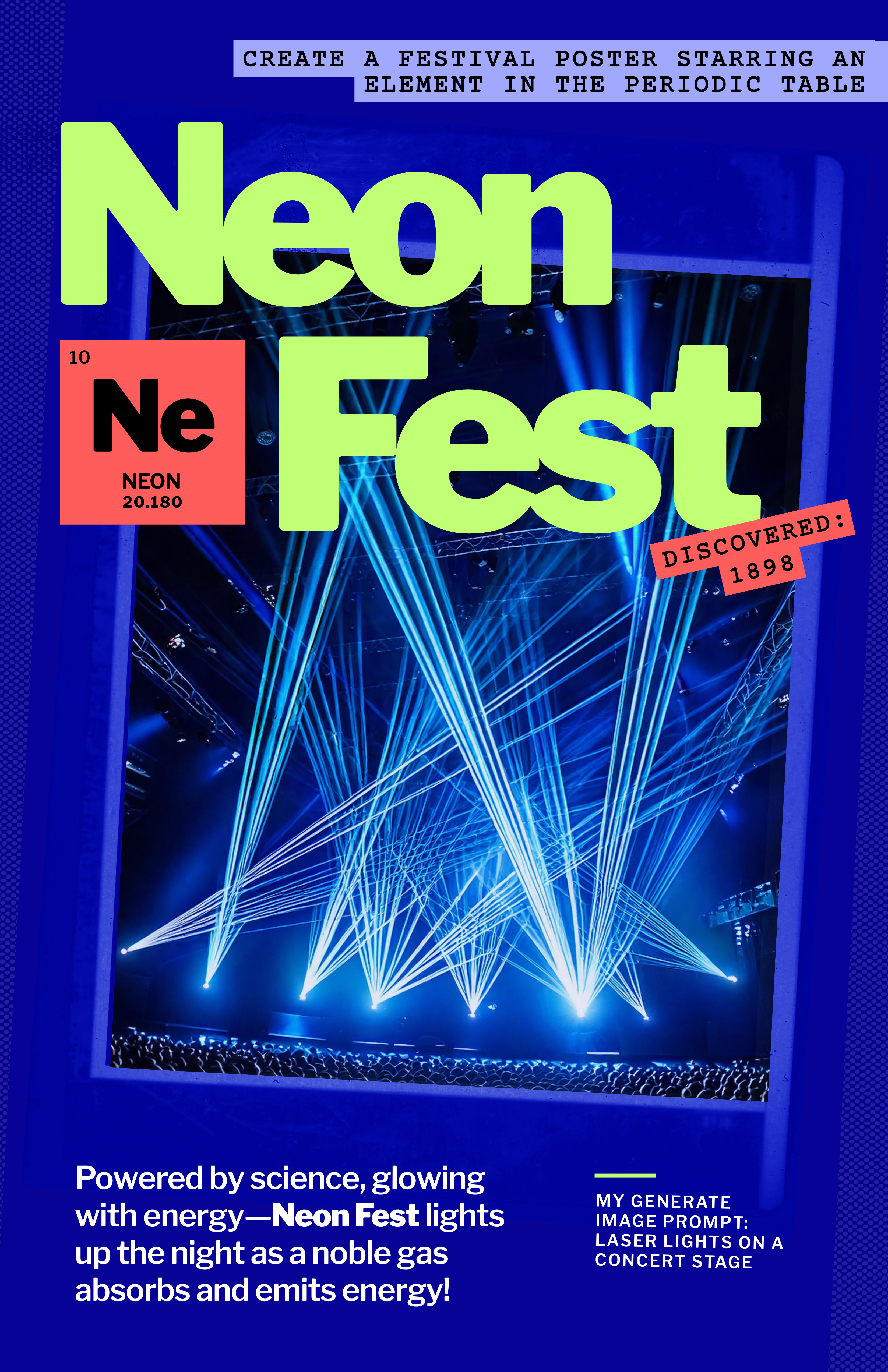 Blue Periodic Element Poster