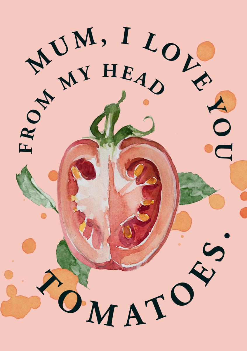 Pink, Red & Green Funny Pun Mother's Day A5 Greeting Card