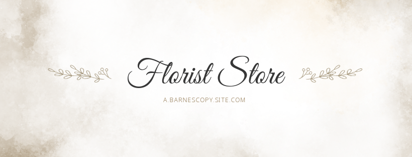 Beige And Gold Florist Store Facebook Page Cover