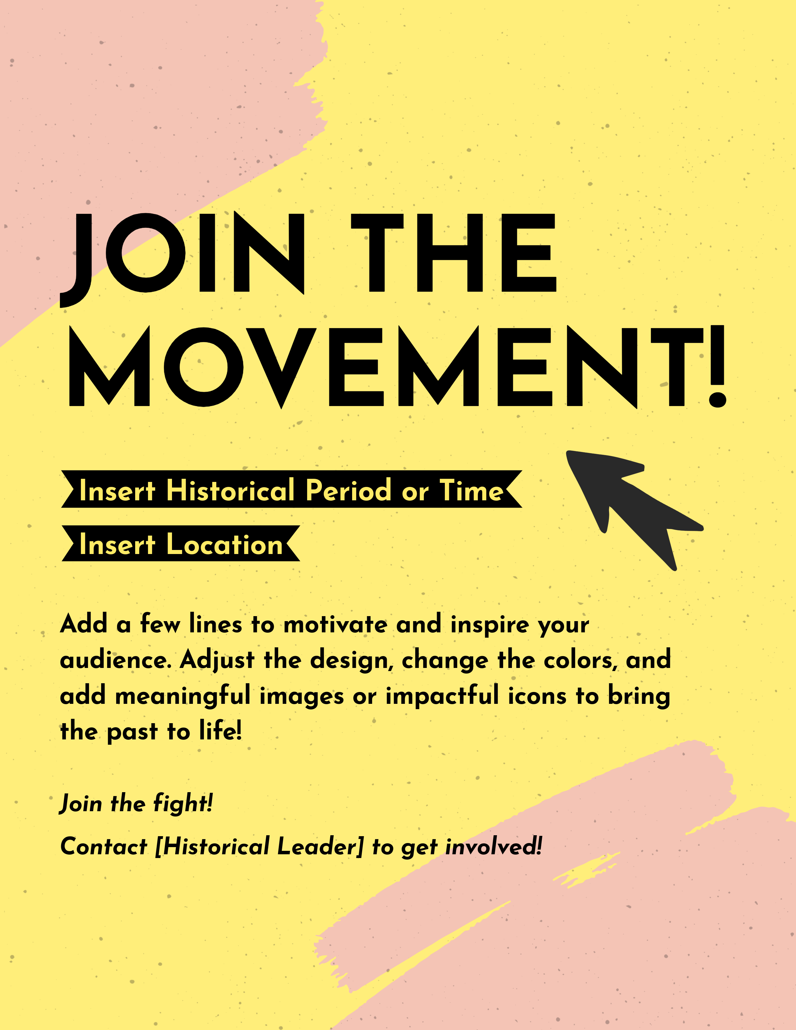 Yellow Historical Protest Movement Event Flyer