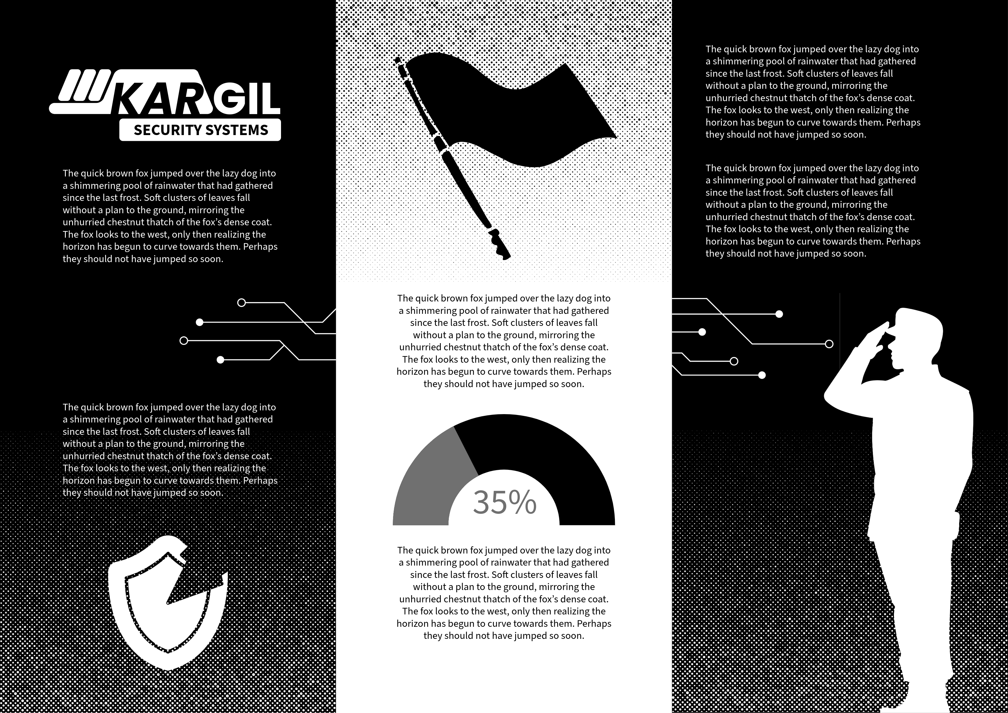 Black white Kargil Vijay Diwas Technology Brochure