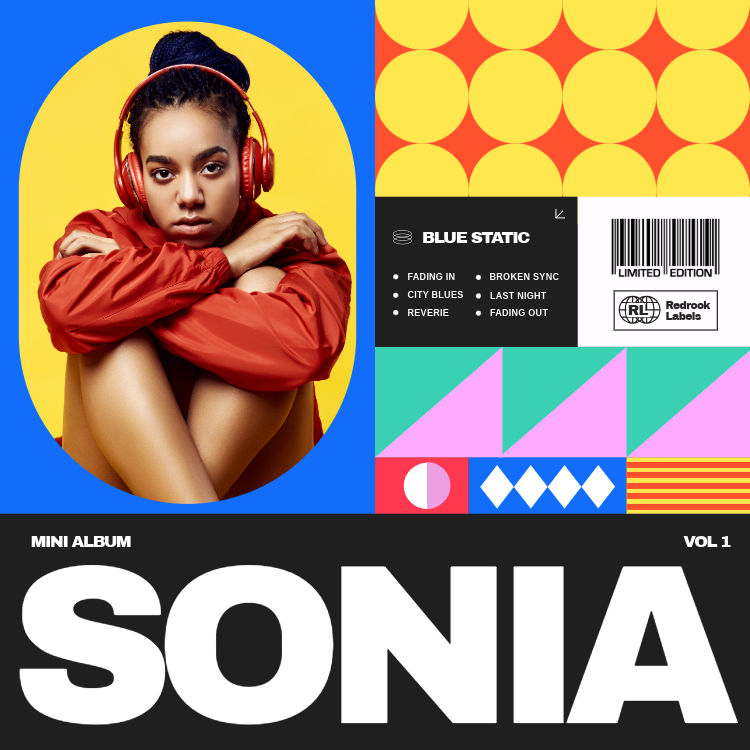 Blue and Yellow Music Album Cover