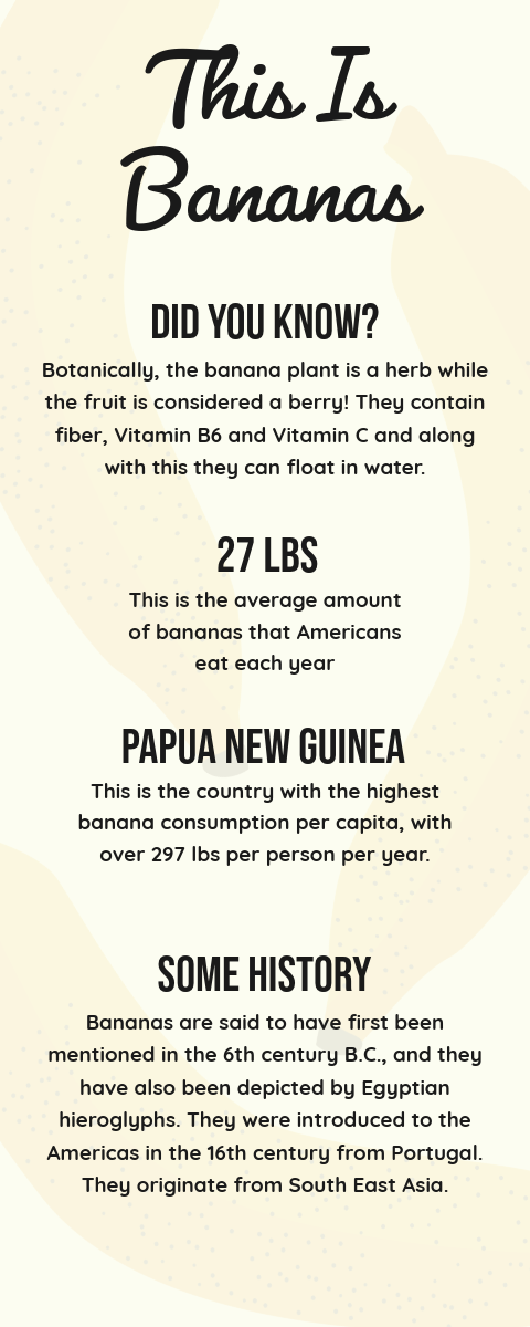 Yellow Cream This Is Bananas Infographic