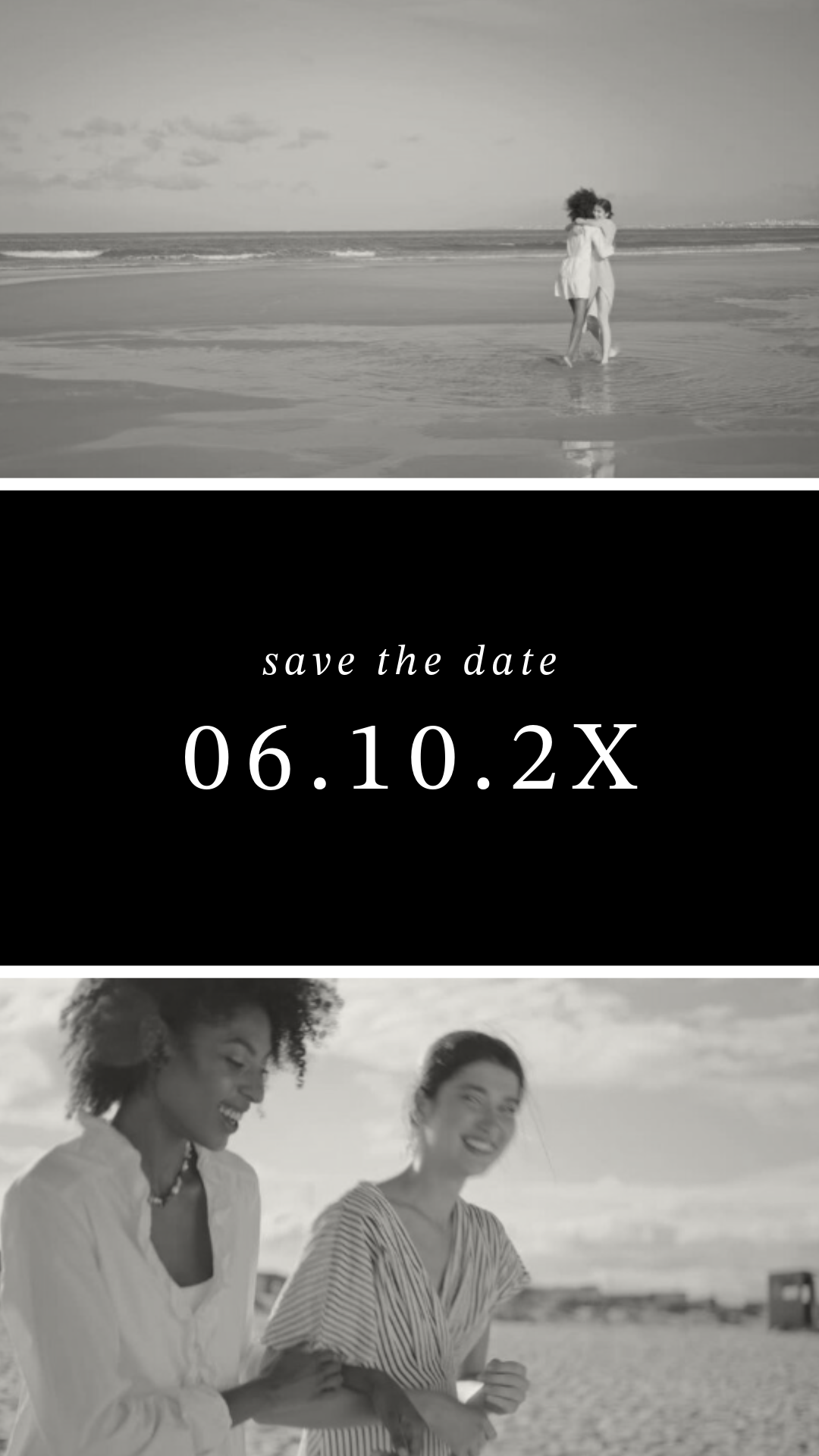 Black and White Save the Date Mobile Video