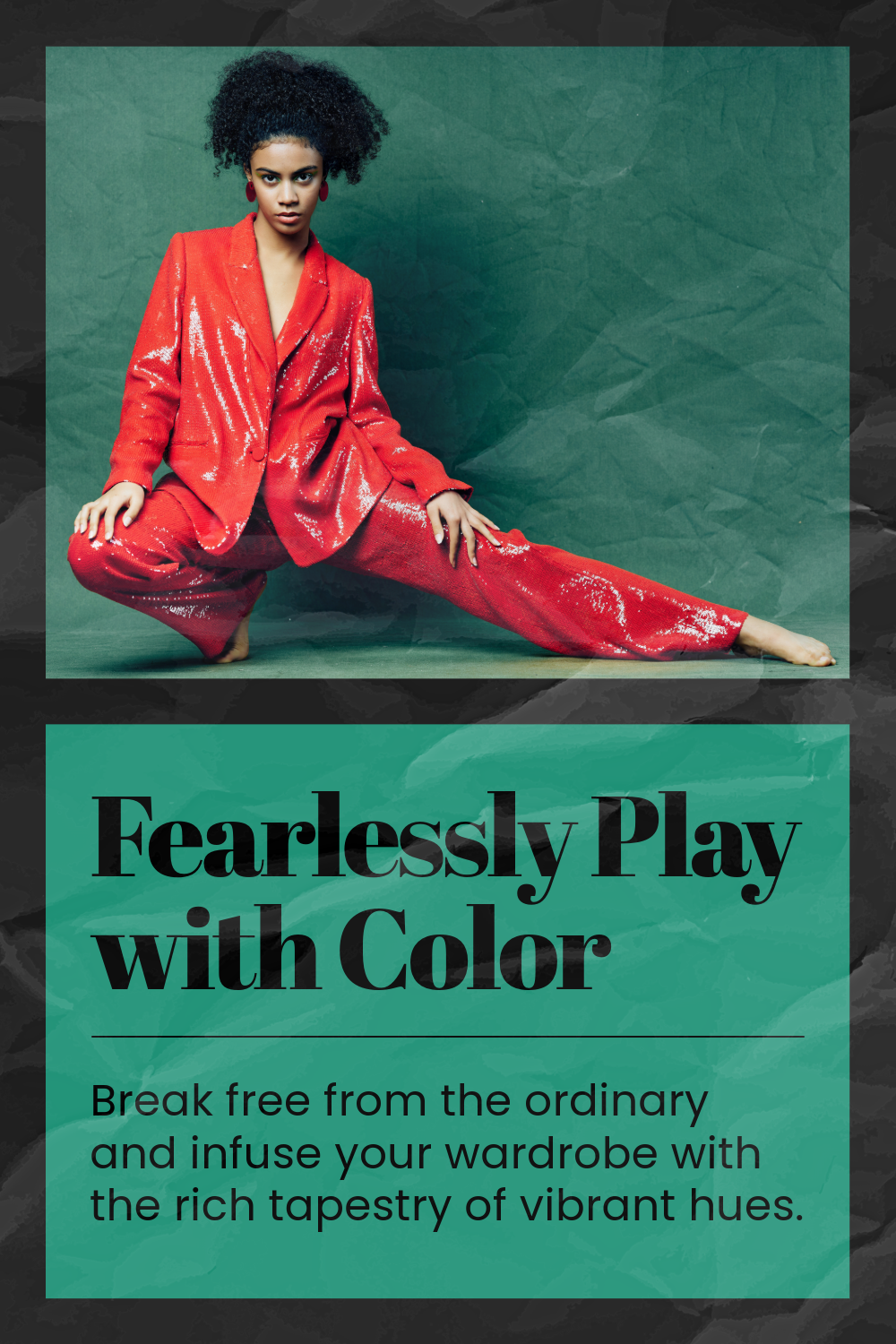 Green and Red Fashion Pinterest Post
