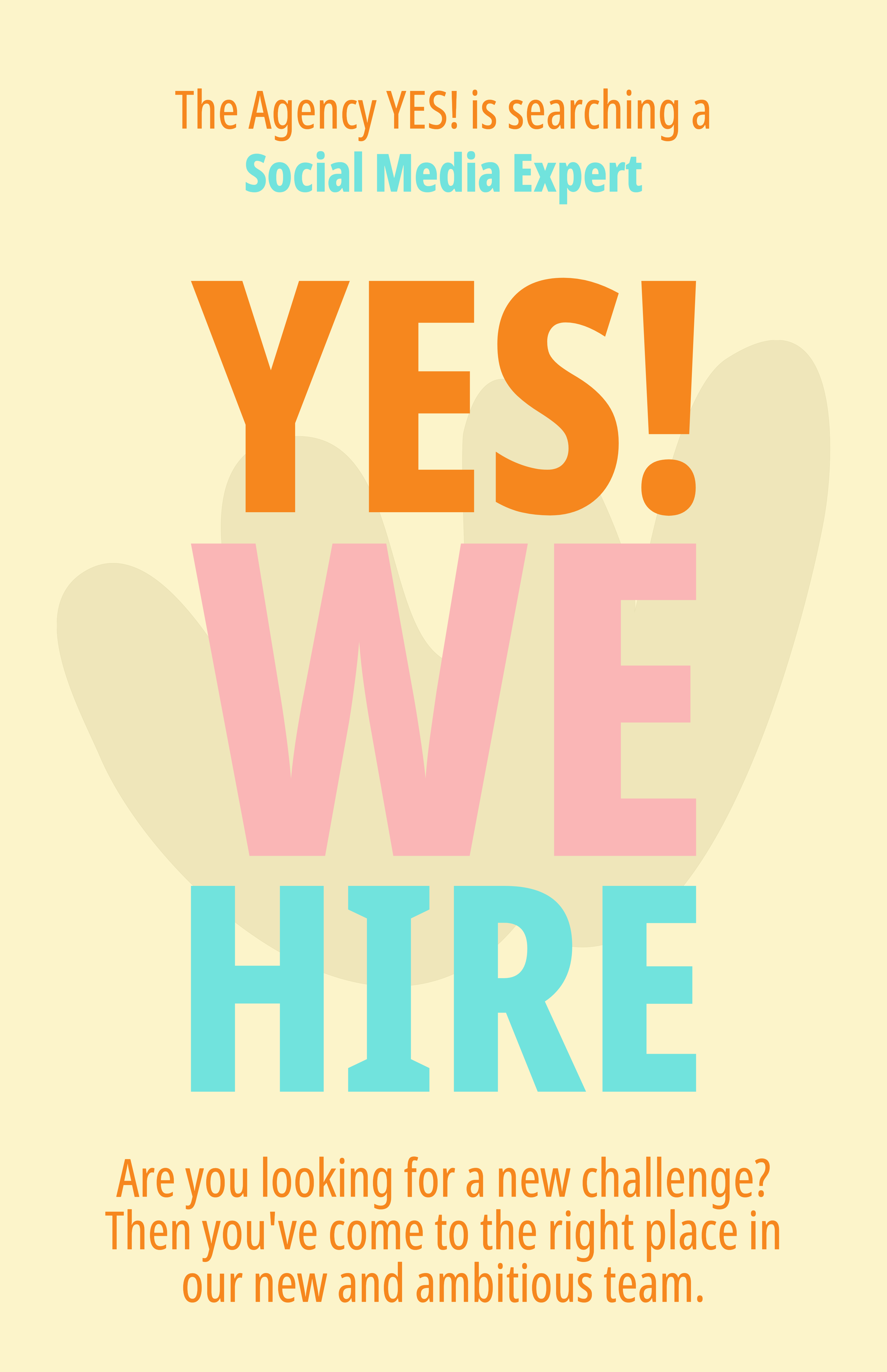Colorful We Hire Poster