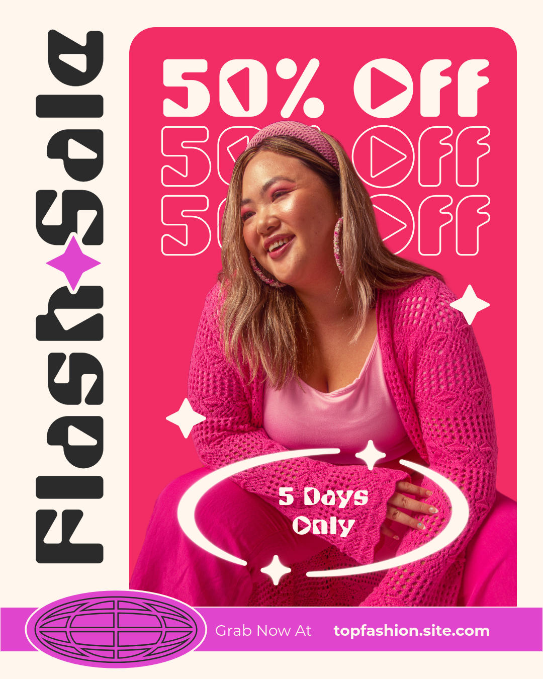Cherry and Magenta Fashion Flash Sale Instagram Ad
